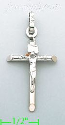 14K Gold Crucifix Fancy Cross Charm Pendant