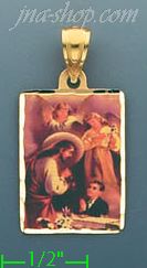 14K Gold First Communion Picture Charm Pendant