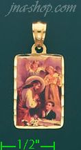 14K Gold First Communion Picture Charm Pendant