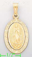 14K Gold Virgin Italian Charm Pendant