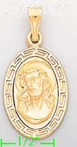 14K Gold Jesus Christ Italian Charm Pendant