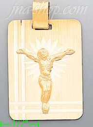14K Gold Jesus Christ Italian Charm Pendant
