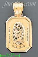 14K Gold Virgin Italian Charm Pendant