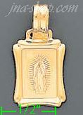 14K Gold Virgin Italian Charm Pendant