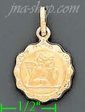 14K Gold Angel Italian Charm Pendant