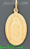 14K Gold Virgin Italian Charm Pendant