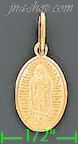 14K Gold Virgin Italian Charm Pendant