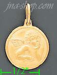 14K Gold Angel Italian Charm Pendant