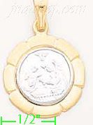 14K Gold Birth of Jesus Christ Italian Charm Pendant