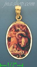 14K Gold First Communion Picture Charm Pendant