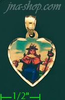 14K Gold Santo Niño de Atocha Picture Charm Pendant