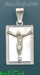 14K Gold Crucifix Stamp & Charm Pendant