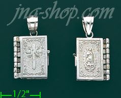 14K Gold Holy Bible (Spanish) Stamp & Charm Pendant