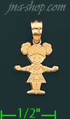 14K Gold Little Girl Charm Pendant