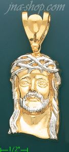 14K Gold Jesus Christ Religious Charm Pendant