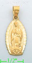 14K Gold Sacred Heart of Jesus Religious Charm Pendant