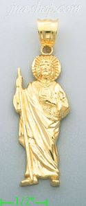 14K Gold Saint Jude Religious Charm Pendant