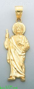 14K Gold Saint Jude Religious Charm Pendant