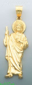 14K Gold Saint Jude Religious Charm Pendant