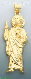 14K Gold Saint Jude Religious Charm Pendant