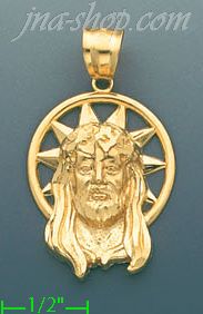 14K Gold Jesus Christ Religious Charm Pendant