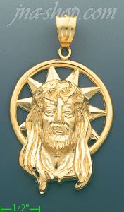 14K Gold Jesus Christ Religious Charm Pendant