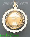 14K Gold Earth Globe Italian Charm Pendant