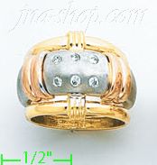 14K Gold Fancy Satin Ring