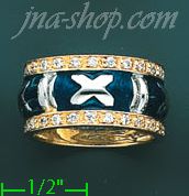 14K Gold Fancy Enamel Ring