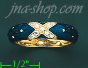 14K Gold Fancy Enamel Ring