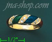 14K Gold Fancy Enamel Ring