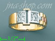 14K Gold CZ Couple's Ring