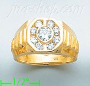 14K Gold CZ Ring