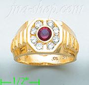 14K Gold CZ Ring