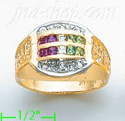 14K Gold CZ Ring