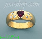 14K Gold High Polished Ladies' CZ Ring