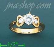 14K Gold High Polished Ladies' CZ Ring