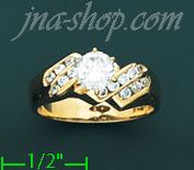 14K Gold High Polished Ladies' CZ Ring