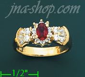 14K Gold High Polished Ladies' CZ Ring