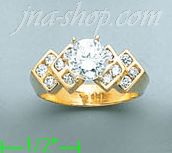 14K Gold High Polished Ladies' CZ Ring