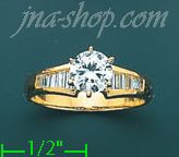 14K Gold High Polished Ladies' CZ Ring