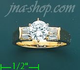 14K Gold High Polished Ladies' CZ Ring