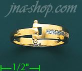 14K Gold High Polished Ladies' CZ Ring