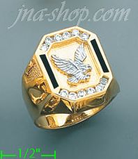 14K Gold Men's CZ Ring