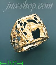 14K Gold Men's CZ Ring