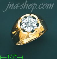 14K Gold Men's CZ Ring