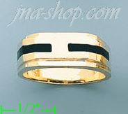 14K Gold High Polished Onyx Ring