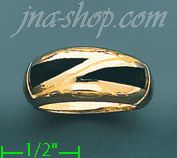 14K Gold High Polished Onyx Ring