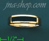 14K Gold High Polished Onyx Ring