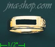 14K Gold High Polished Onyx Ring